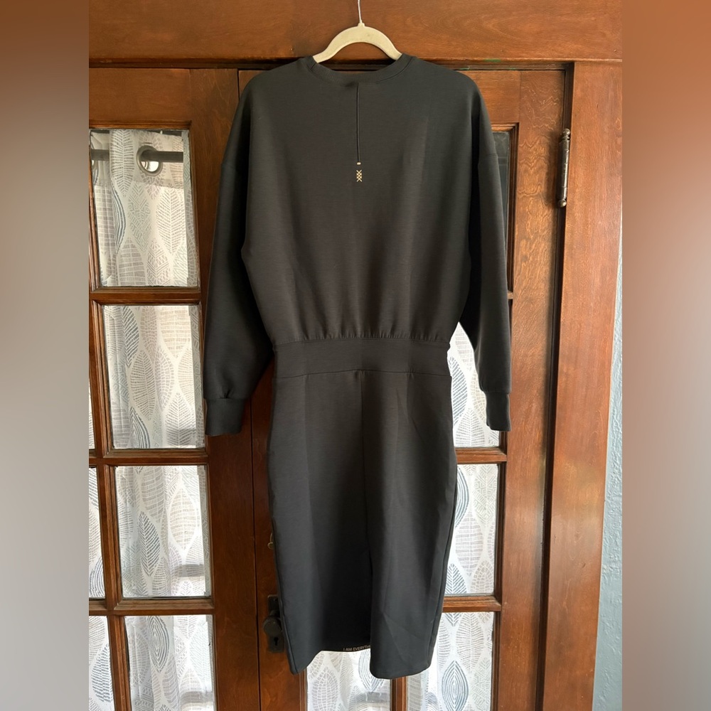RHONE Black Dreamglow Long Sleeve Sweatshirt Dress - Picture 10 of 13